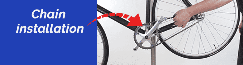 How To Assemble Fixed Gear Bike - Install bike chain